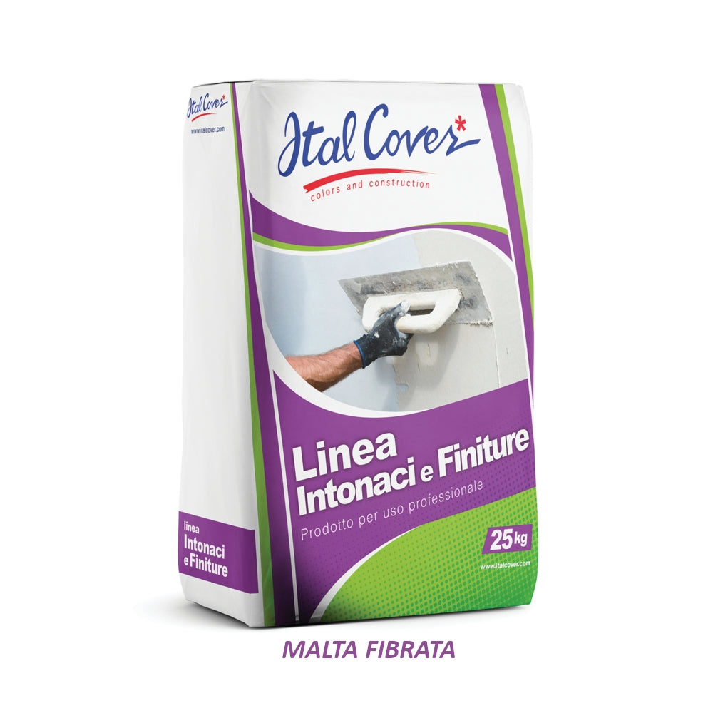MALTA FIBRATA INTONACATURA 25KG GRIGIA