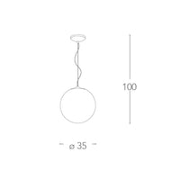 LAMPADARIO CITY 1XE27 D.35XH100CM BIANCA.