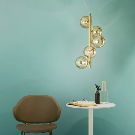 LAMPADARIO HONEY 5XG9 D.36,1XH183CM ORO.