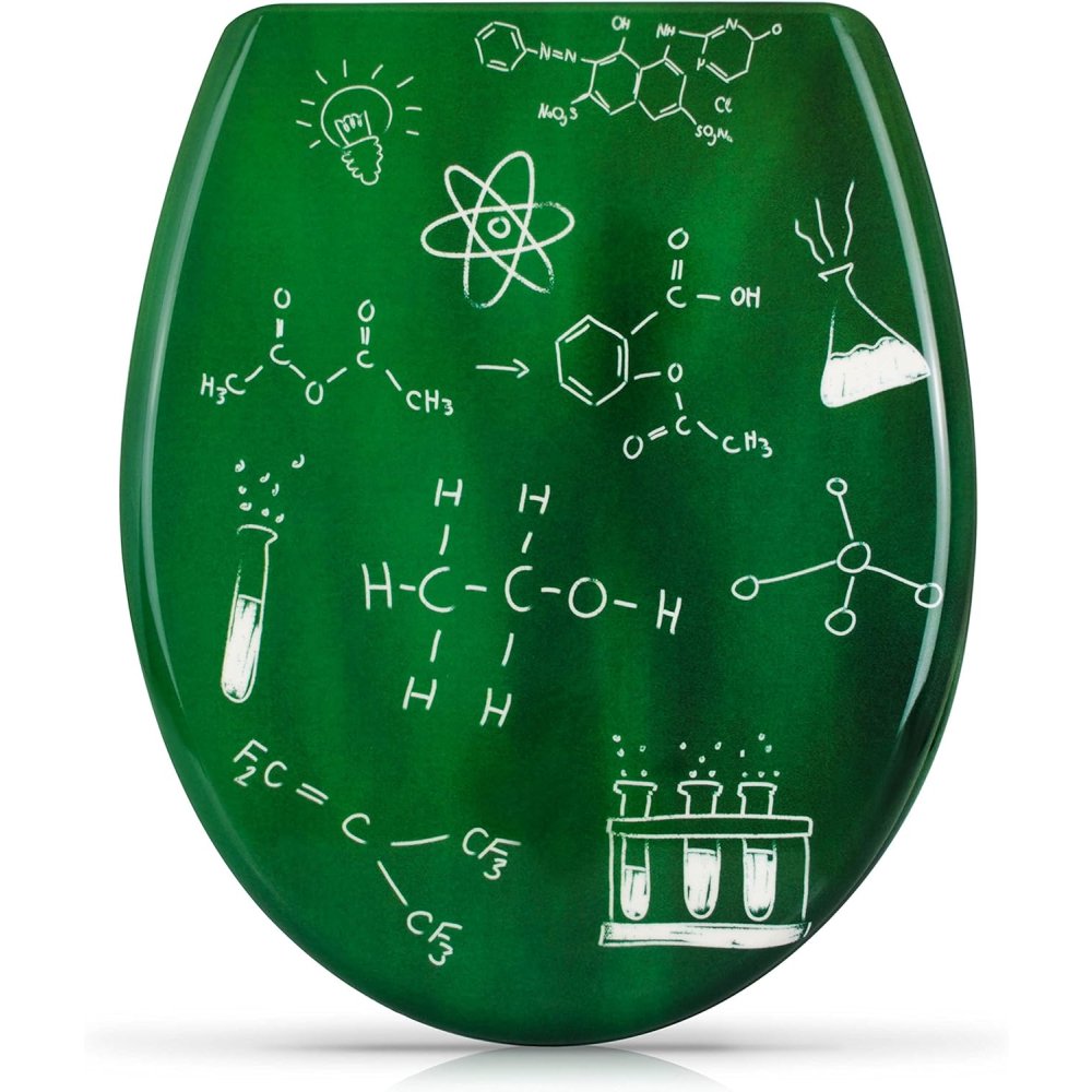 Sedile wc chiusura ammortizzata - motivo science board - copriwa