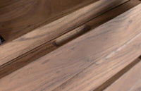 Vetrina in legno massello di acacia con vetro