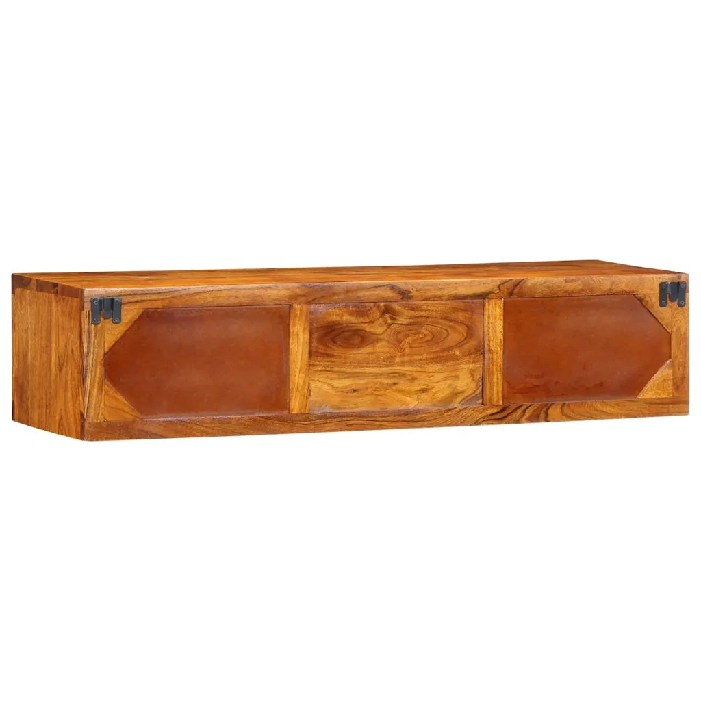 Mobile TV a Parete Multicolore 100x30x22 Legno Massello Acacia 4016506