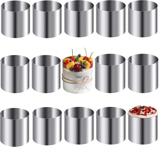 15 Mini Tortine di Ricotta in Cialde di Pasta Frolla - Cialde per Torta Ronde di Riso - Strumento di Cottura per Tart, Fondant e Torta Decorativa
