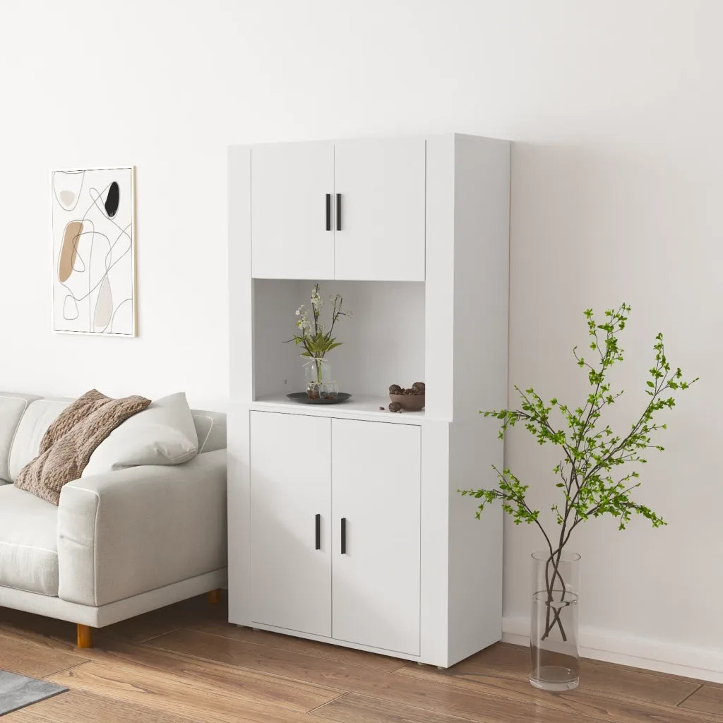 Credenza | Madia | Buffet da pranzo | Armadio da pranzo Bianca in Legno Multistrato
