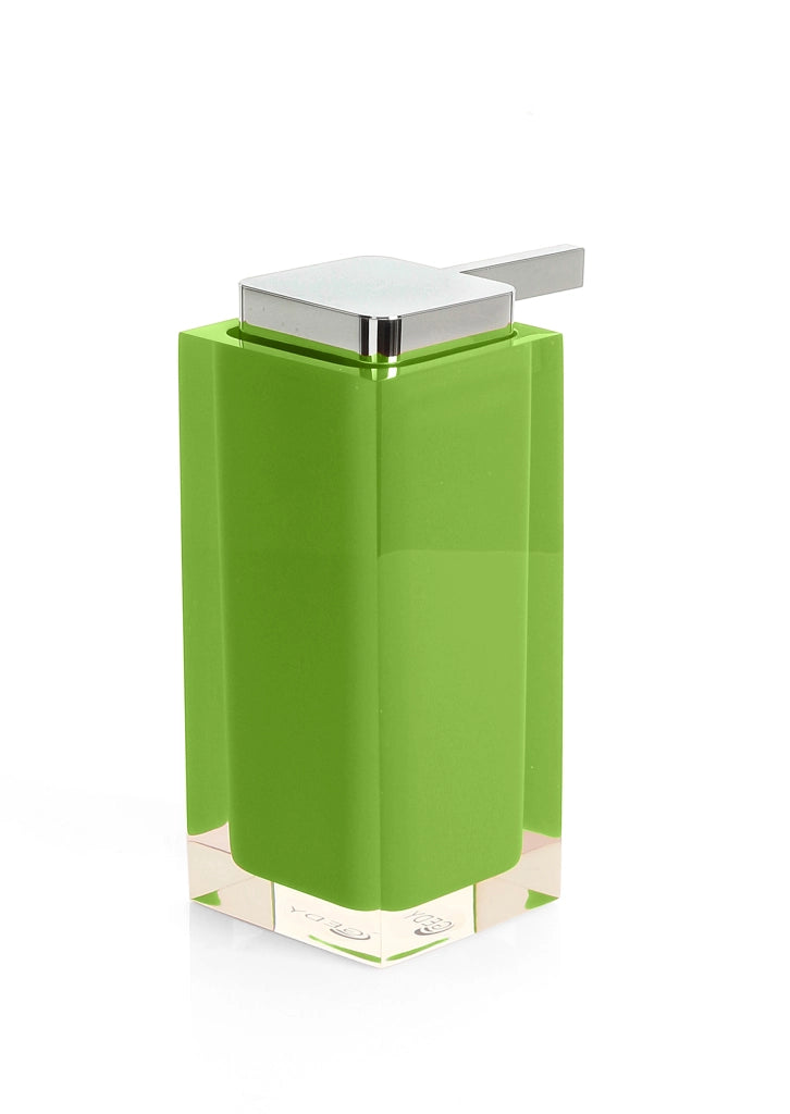 Dosasapone con erogatore in plastica cromata d' appoggio RA80 Gedy serie RAINBOW Verde Acido