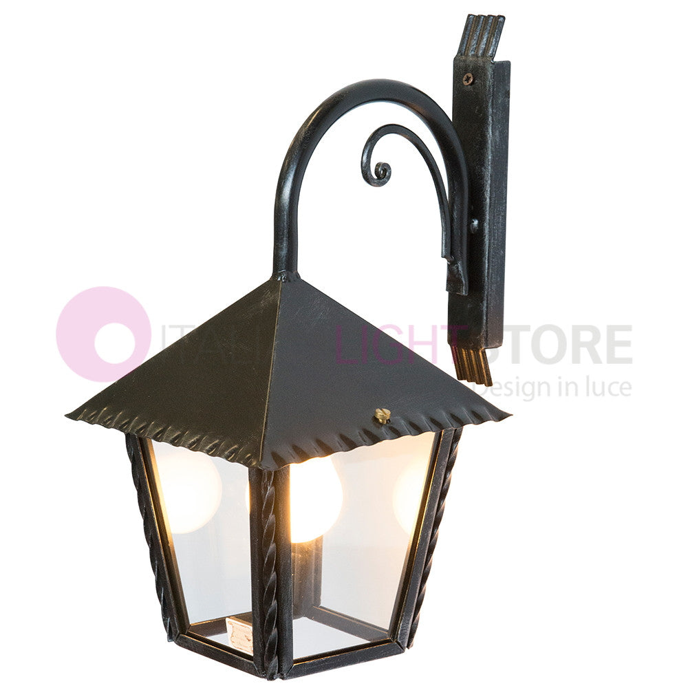 HEIDI Lanterna da Parete in Ferro Battuto Design Rustico