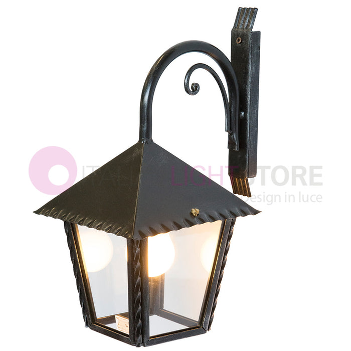 HEIDI Lanterna da Parete in Ferro Battuto Design Rustico