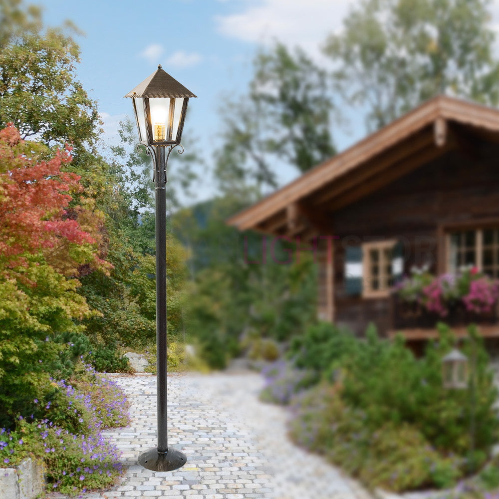 HEIDI Lampioncino con Lanterna Ferro Battuto Design Rustico