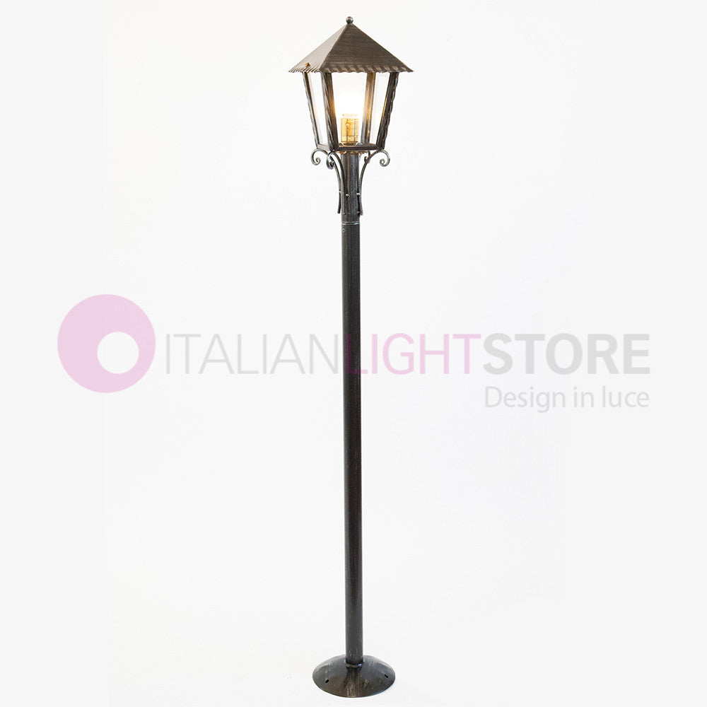 HEIDI Lampioncino con Lanterna Ferro Battuto Design Rustico