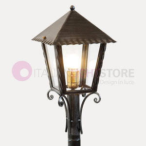 HEIDI Lampioncino con Lanterna Ferro Battuto Design Rustico