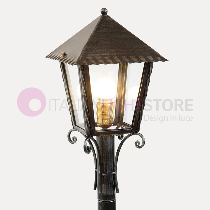 HEIDI Lampioncino con Lanterna Ferro Battuto Design Rustico