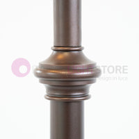 GOCCIA Lampione Rustico in Ferro Battuto a 3 Luci H.280