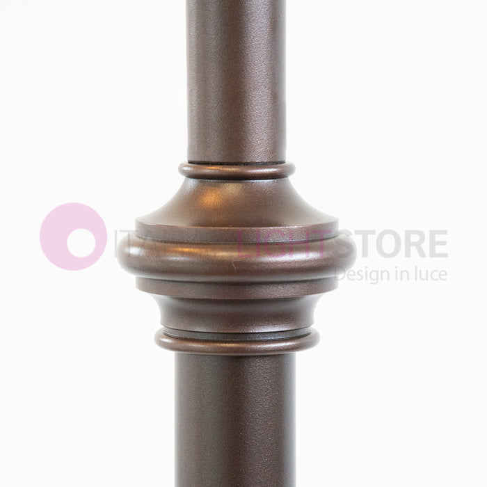 GOCCIA Lampione Rustico in Ferro Battuto a 3 Luci H.280