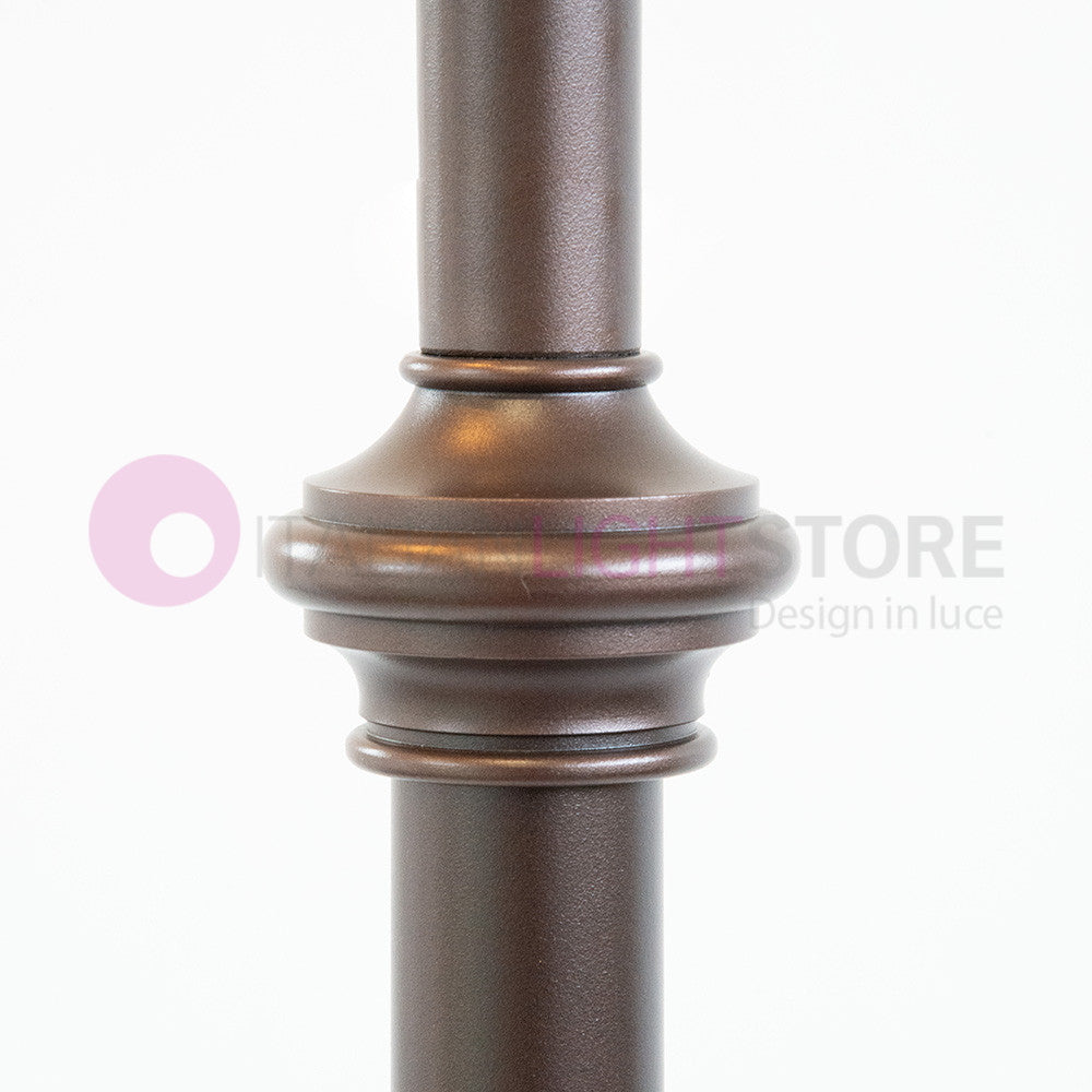 GOCCIA Lampione Rustico in Ferro Battuto a 2 Luci H.280