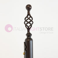 GOCCIA Lampione Rustico in Ferro Battuto a 1 Luce H.280