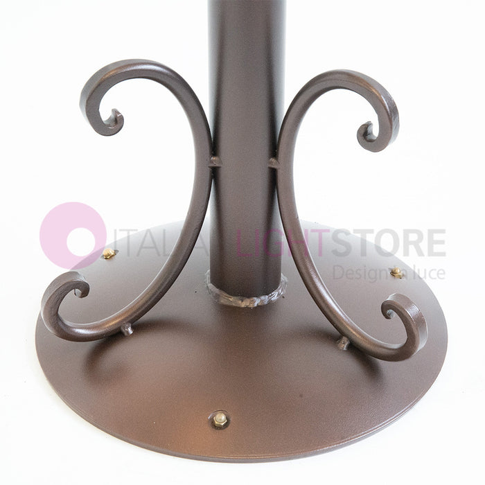 GOCCIA Lampione Rustico in Ferro Battuto a 1 Luce H.280