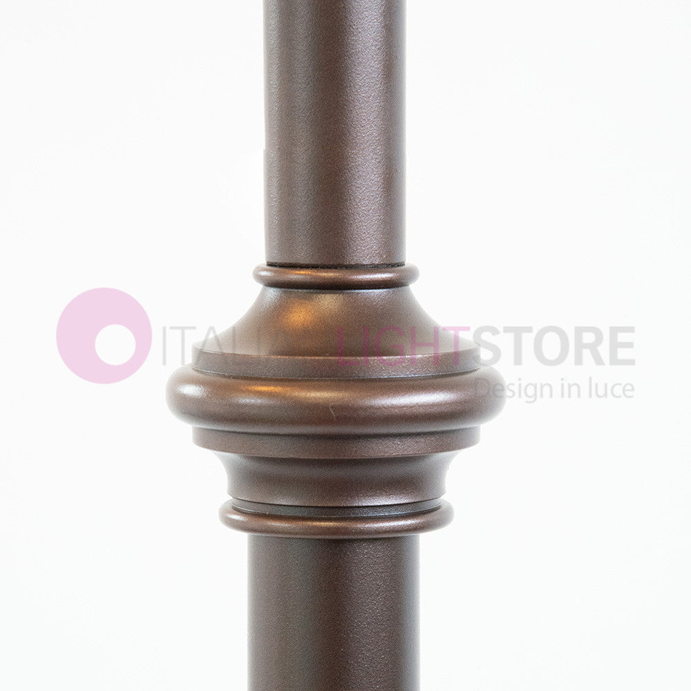 GOCCIA Lampione Rustico in Ferro Battuto a 1 Luce H.280