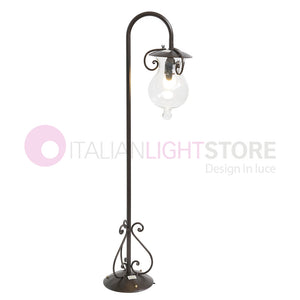 GOCCIA Lampioncino Rustico in Ferro Battuto H. 100 Cm