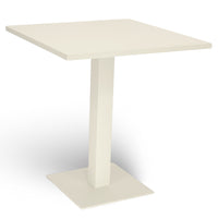 Tavolo da bar bianco panna cm 70 x cm 70 con piano in alluminio verniciato x 3