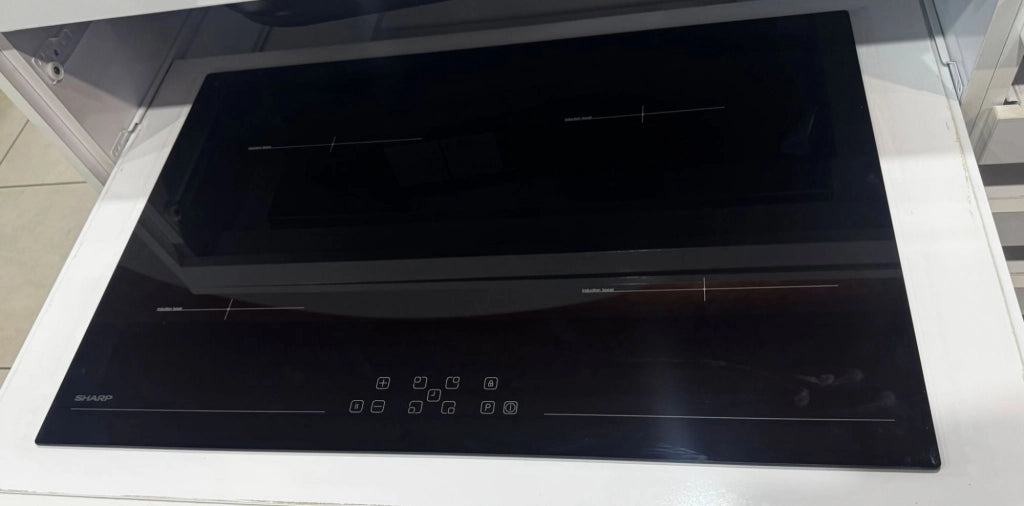 Sharp kh-7i37nsppi piano cottura a induzione, 78cm, nero, 4 zone di cottura, 9 livelli di potenza