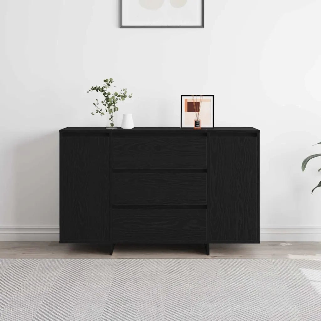 Credenza Rovere Nero 120 x 41 x 75 cm Legno multistrato 3333915