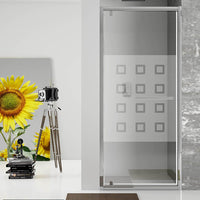 New plus - porta battente 87-91 cm vetro serigrafato 6 mm, h. 1,95