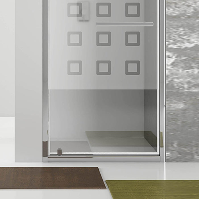 New plus - porta battente 87-91 cm vetro serigrafato 6 mm, h. 1,95