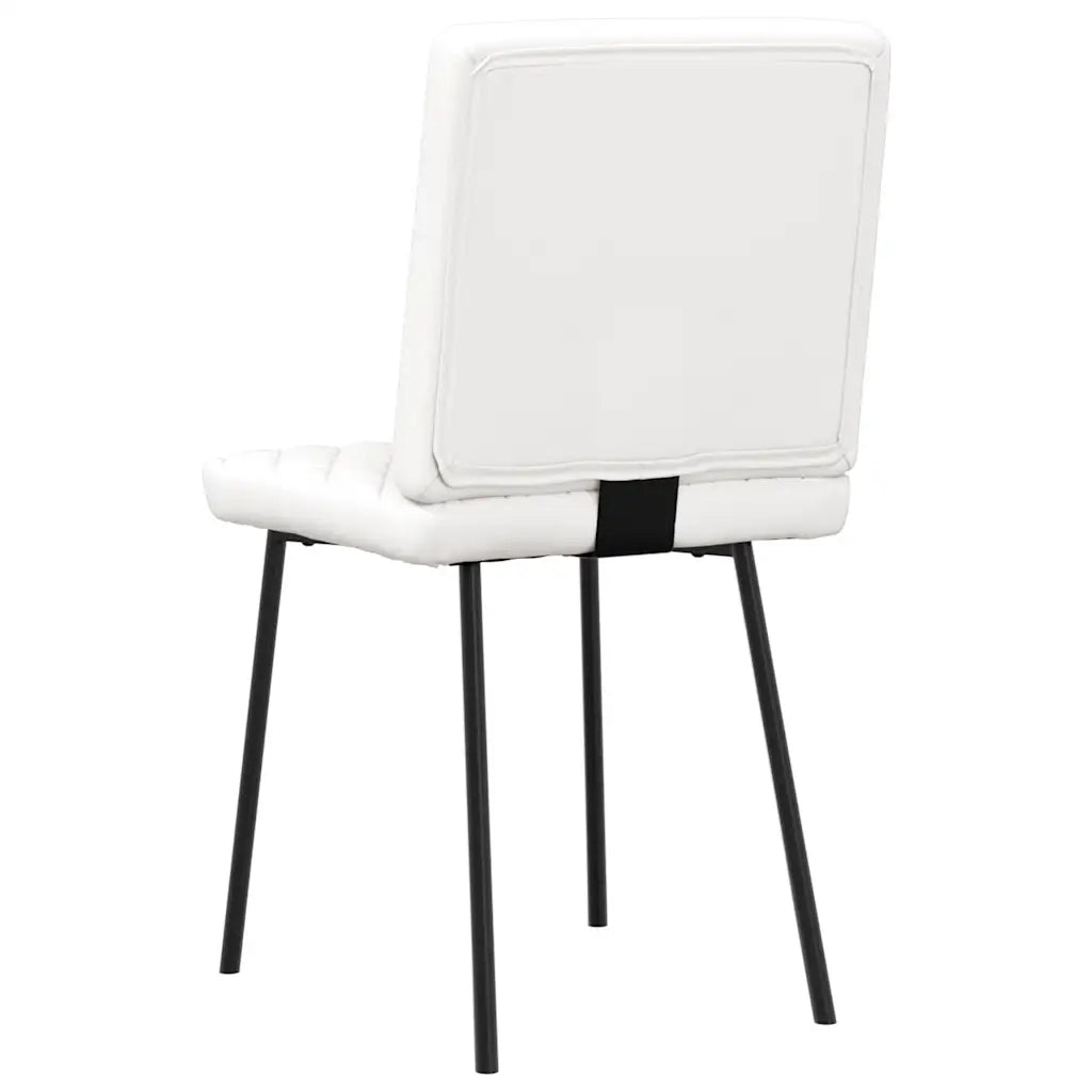 Sedie da Pranzo 4 pz Bianche in Similpelle 3315219