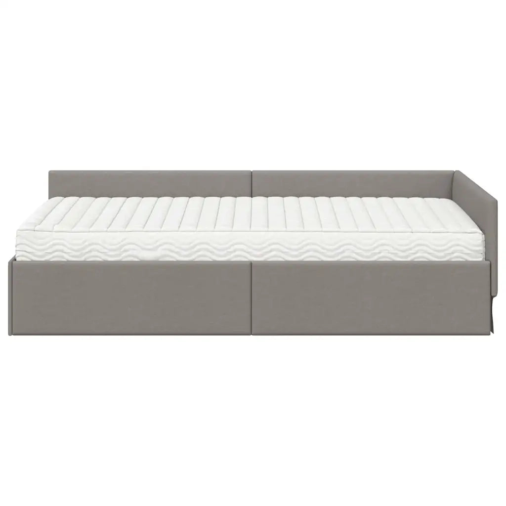 Struttura Letto Angolare con Materasso 2 pcs Talpa Tessuto 3393594