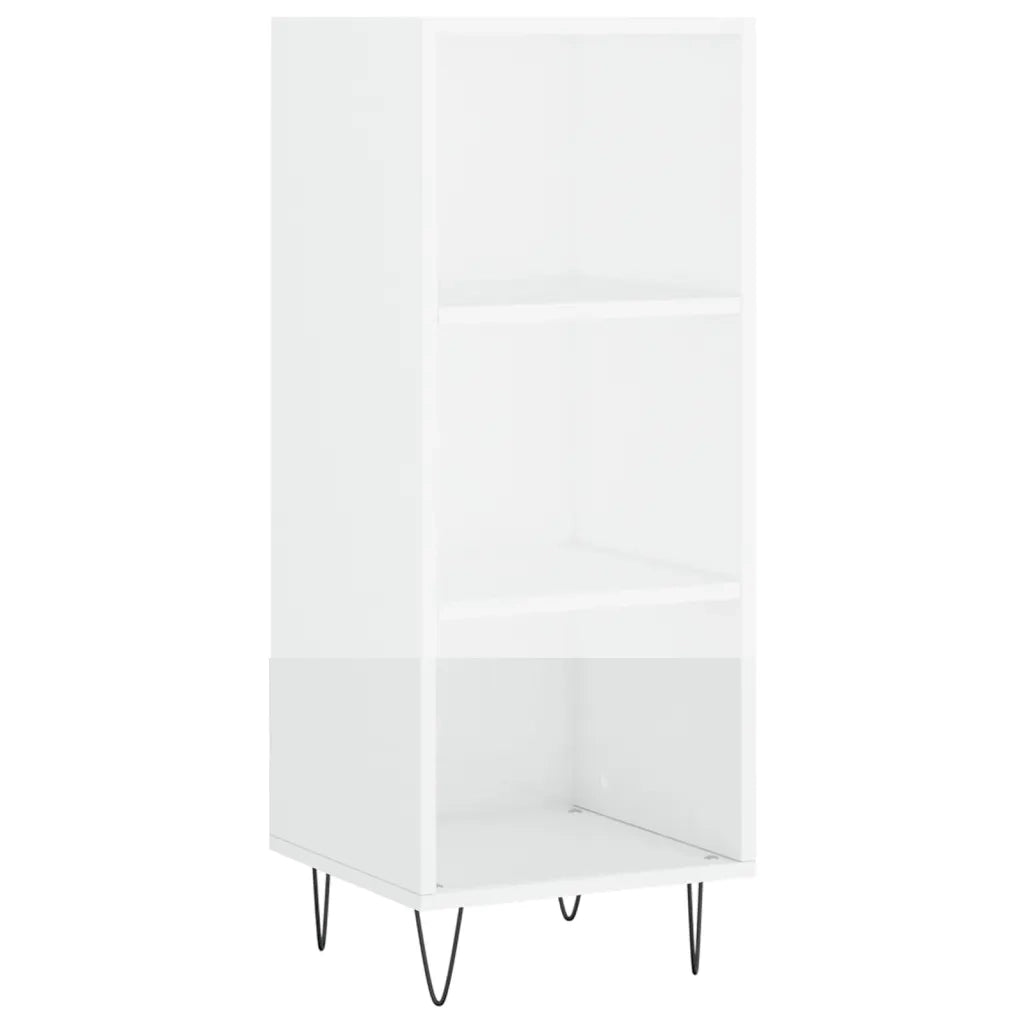 Credenza-Buffet-Armadio da cucina Bianco Lucido 34,5x32,5x90 cm in Legno Multistrato 157721