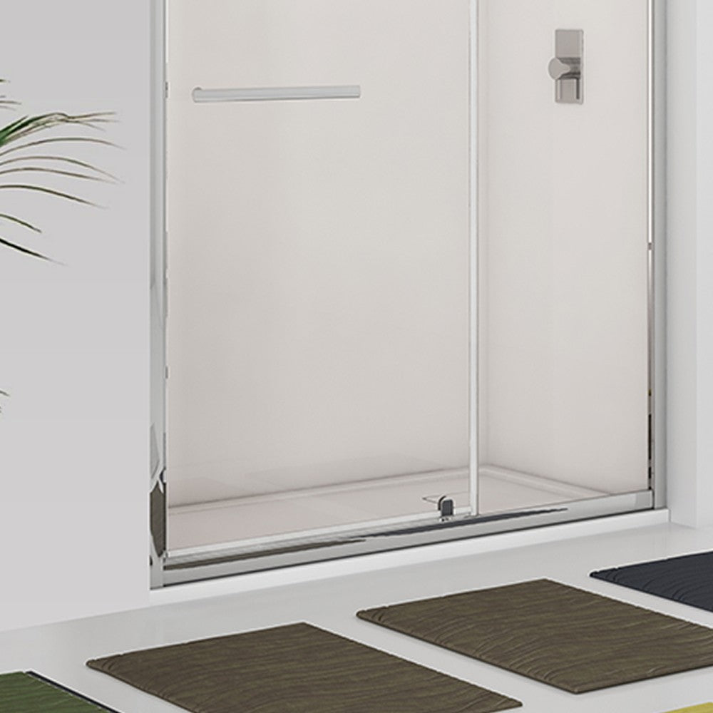 Porta battente e fisso 137-141 cm, vetro trasparente - new plus