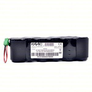 KIT BATTERIE ALCALINE SIRENA FAAC 101213 AUTOMAZIONE AUTOMATISMI ORIGINALE NUOVO