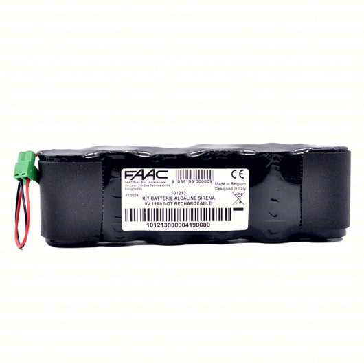 KIT BATTERIE ALCALINE SIRENA FAAC 101213 AUTOMAZIONE AUTOMATISMI ORIGINALE NUOVO