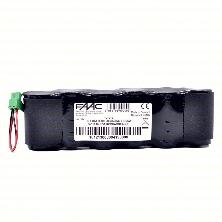 KIT BATTERIE ALCALINE SIRENA FAAC 101213 AUTOMAZIONE AUTOMATISMI ORIGINALE NUOVO