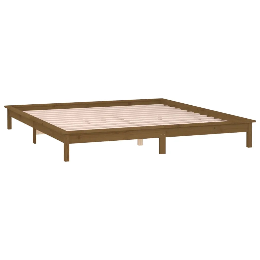 Giroletto con LED senza Materasso Ambra 140x200 Legno Massello 820609