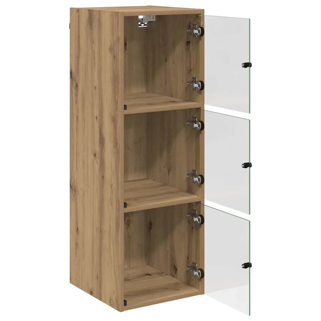 Armadietto a Muro | Mobile a Parete Rovere artigianale 35 x 37 x 102 cm
