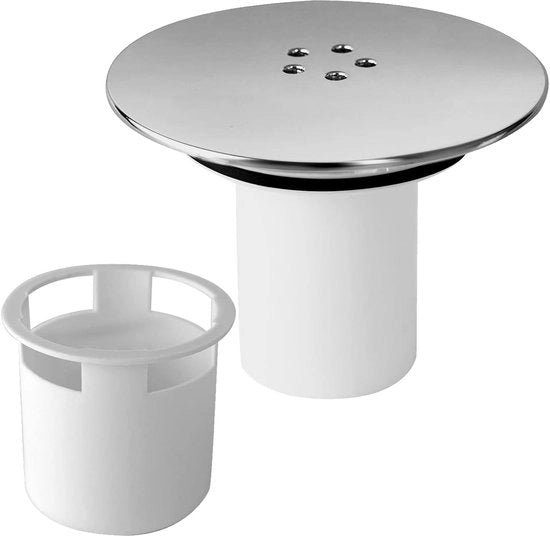 Douchescherm Verchroomato - Sostituzione Douchi Sifoncassa - Nucleo Antiruggine - Pulizia Facile - 115 x 115 x 95 mm - Resistente alla Ruggine