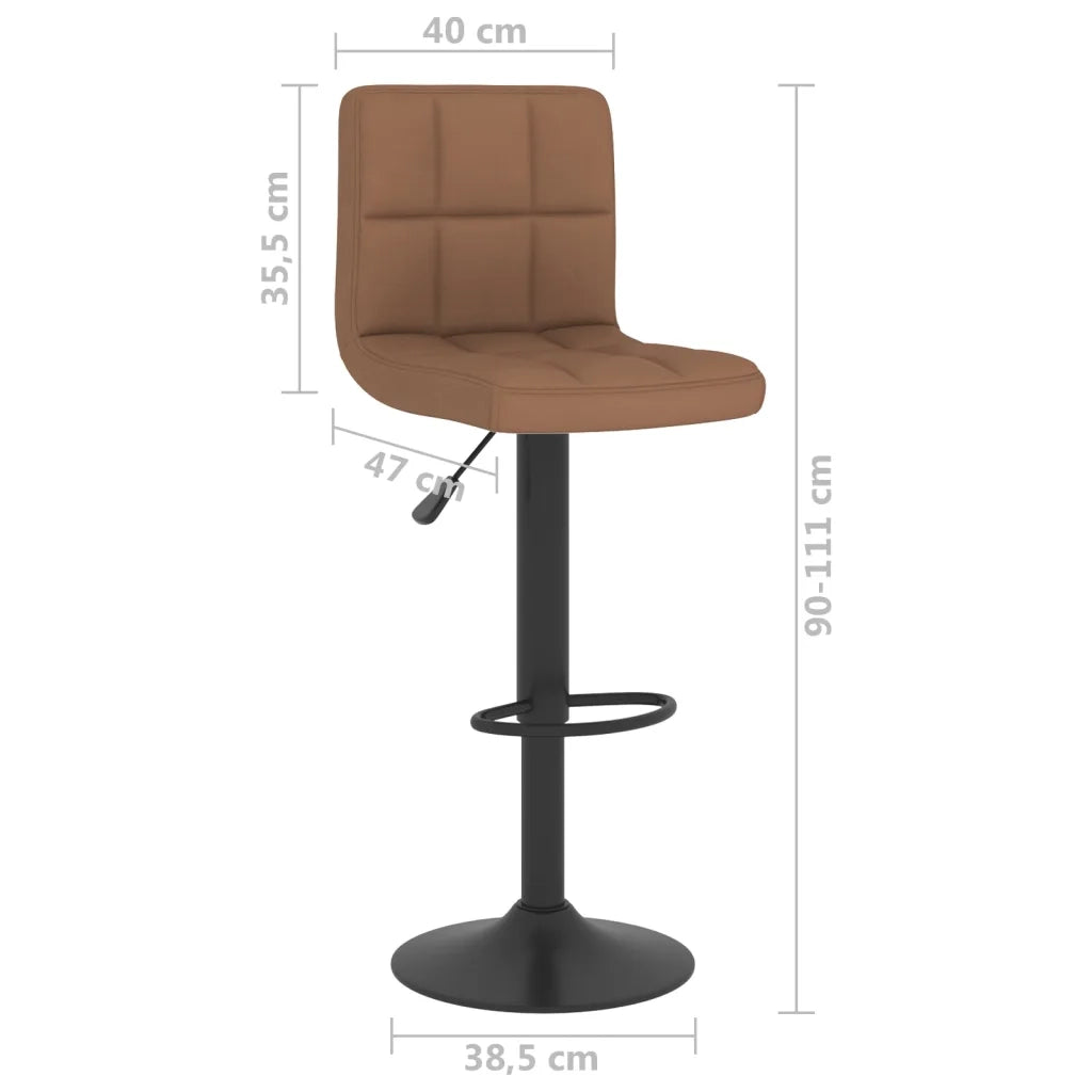 Sgabelli da Bar 2 pz Marroni in Tessuto cod mxl 64224