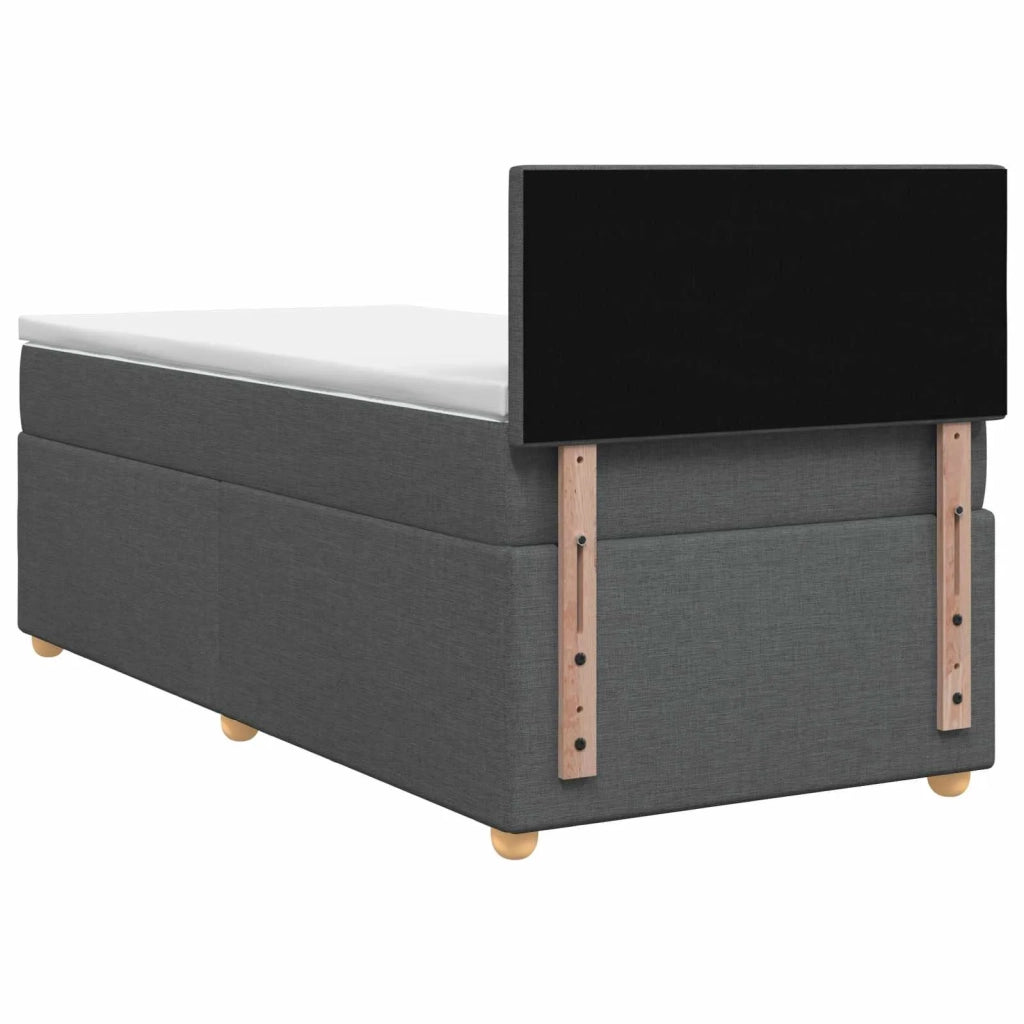 Letto box spring con materasso Grigio Scuro 80 x 200 cm Tessuto 3450826