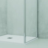 Parete fissa 77-79 cm vetro trasparente 6 mm, h. 1,95 da abbinare ad una porta - new plus