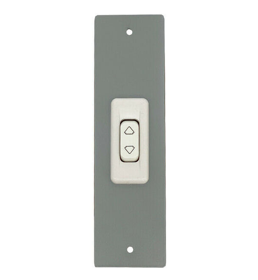 PLACCA 165 MM GRIGIO CON PULSANTE COPRI AVVOLGITORE MOTORE TAPPARELLA TAPPARELLE