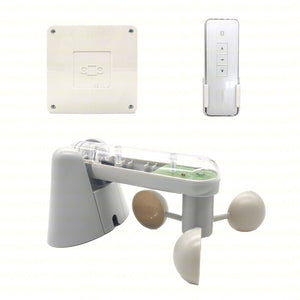 KIT SET CENTRALINA SENSORE VENTO ANEMOMETRO TENDA DA SOLE CON RADIOCOMANDO KITBT