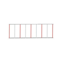 SIEPE RASTRELLIERA MODULO 200 CM IN ALLUMINIO 9 ELEMENTI BARRIERE AUTOMATICHE