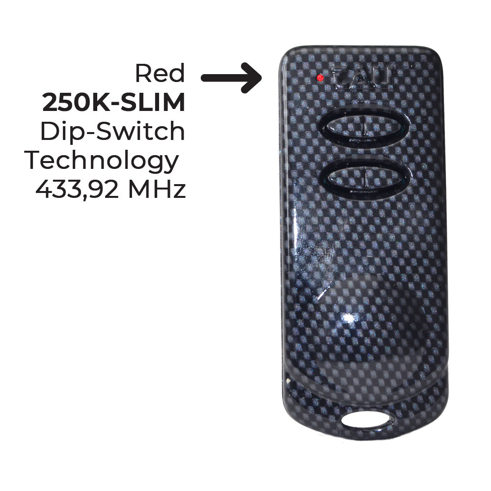 TELECOMANDO TRASMETTITORE TAU P-250K-SLIM K-SLIM 12 DIP SWITCH BICANALE 433,92