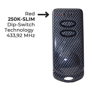 TELECOMANDO TRASMETTITORE TAU P-250K-SLIM K-SLIM 12 DIP SWITCH BICANALE 433,92
