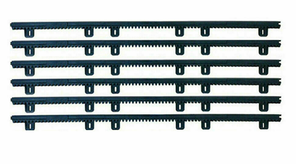 KIT CREMAGLIERA 6 MT 6MT METRI UNIVERSALE CANCELLO SCORREVOLE NYLON PLASTICA