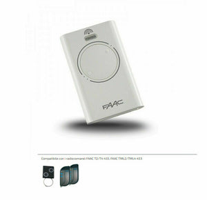 TELECOMANDO RADIOCOMANDO 787007 BIANCO FAAC XT2-433SLH ORIGINAL MASTER 433MHZ 2C