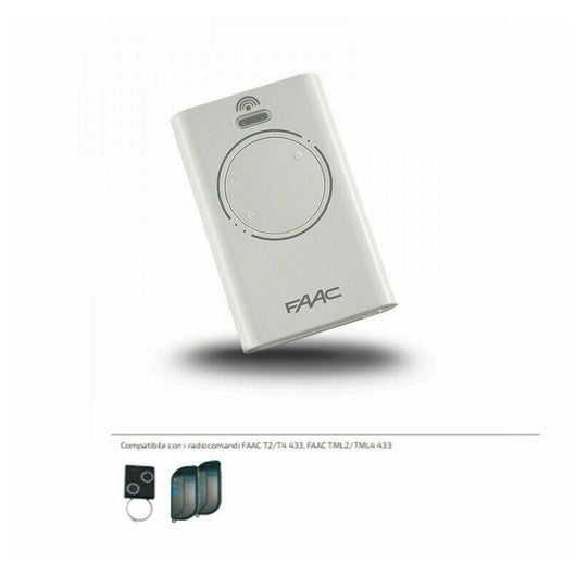 TELECOMANDO FAAC XT2 433Mhz SLH BICANALE BIANCO 787007 RADIOCOMANDO ORIGINALE 2