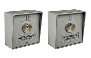 COPPIA 2 SELETTORE A CHIAVE UNICA UGUALE AUTOMAZIONE CANCELLO SERRANDA GARAGE