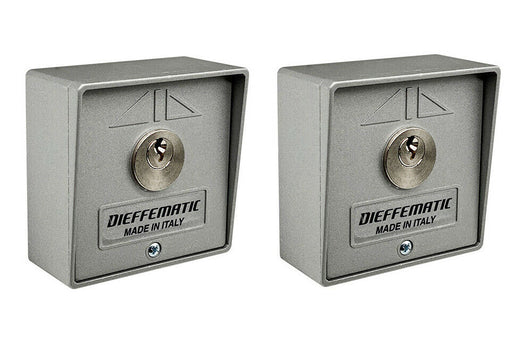 COPPIA 2 SELETTORE A CHIAVE UNICA UGUALE AUTOMAZIONE CANCELLO SERRANDA GARAGE